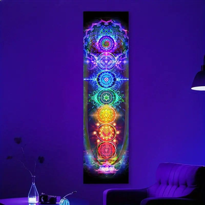 7 CHAKRAS Vertical Tapestry I.